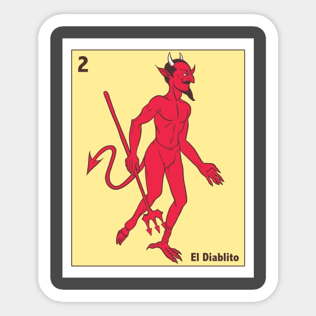 El Diablito Loteria Mexicana Sticker by Estudio3e